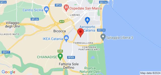 Posizione nella mappa di Punto Immobiliare Catania 1 sas di Bruno Bengasi 